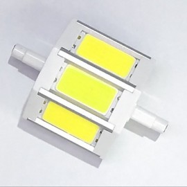 R7S 78mm COB SMD 6W Warm White / Cool White 600LM 220Beam Horizontal Plug Lights Flood Light AC85-265V