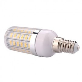 E14 15W 60x5730SMD 1500LM 2800-3200K /6000-6500K Warm White/Cool White Light LED Corn Bulb with Striped Cover (85-265V)