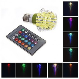 1 High Power LED 130-160 LM RGB Remote-Controlled LED Globe Bulbs AC 220-240 V