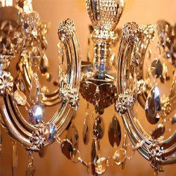 Modern Silver Acrylic Crystal Style Chandelier With 5 Lights