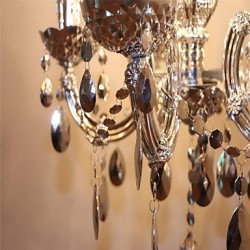 Modern Silver Acrylic Crystal Style Chandelier With 5 Lights