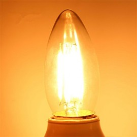 4W E14 360LM LED Filament Light Bulb Flame Tip Style(AC220-240V)