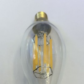 1 pcs E14 5W / 6W 6 COB 600 lm Warm White C35 edison Vintage LED Filament Bulbs AC 220-240 V