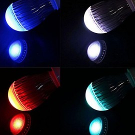 1pcs E27 10W 72LM 2800-3500/6000-6500K Color-Changing Remote-Controlled Globe Bulbs AC 220V