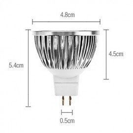 5W GU5.3(MR16) LED Spotlight MR16 4 High Power LED 240 lm Warm White DC 12 V