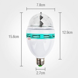 3W E26/E27 LED Globe Bulbs 3 High Power LED 270 lm RGB Sound-Activated AC 85-265 V