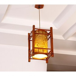 Max 15W Retro / Lantern LED Wood/Bamboo Chandeliers Dining Room / Study Room/Office / Hallway