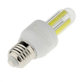 E27 3W 210lm 6000K 4-COB LED White Light Corn Lamp(AC85-265V)