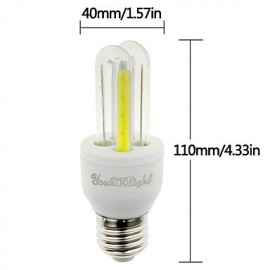 E27 3W 210lm 6000K 4-COB LED White Light Corn Lamp(AC85-265V)