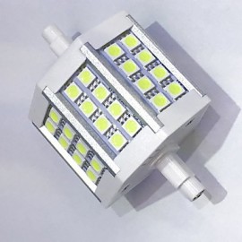 R7S 78mm 24x 5050SMD 6W Warm White / Cool White 600LM 220Beam Horizontal Plug Lights Flood Light AC85-265V