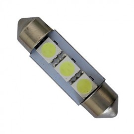 6pcs Festoon 36mm 1W 3x5050SMD 60LM 6000-6500K Cool White Reading Light LED Car Light (DC 12V)