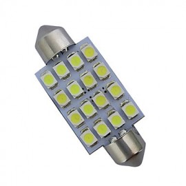 2pcs Festoon 41mm 1.5W 16x3528SMD 80-100LM 6000-6500K Cool White Light Reading Lamp LED Car Light (DC 12V)