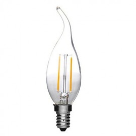 C35L 2W E14 180LM LED Filament Lamp Edison Glass Candle Lights Lighting For Chandelier(AC220-240V)