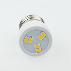 E27 2W 6LED 5730SMD 90-120LM 3000-3500K AC220-240V Spotlight Warm White - White Silver