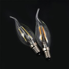 E14 2W 180LM Warm/Cool White Candle Bulbs 360 Degree LED Filament Lamp (220V)