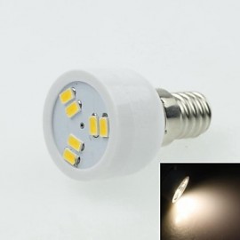 E14 2W 6LED 5730SMD 90-120LM 3000-3500K AC220-240V Spotlight Warm White - White Silver