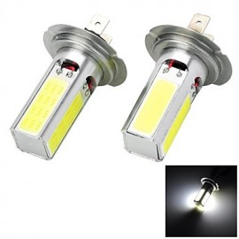 High Power H7/H4/T20 20W 6500K 1300lm 4-COB LED Cool White Car Head Light / Foglight (12~24V / 2 PCS)