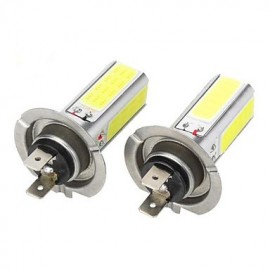 High Power H7/H4/T20 20W 6500K 1300lm 4-COB LED Cool White Car Head Light / Foglight (12~24V / 2 PCS)