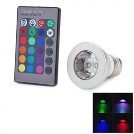 3W E26/E27 LED Spotlight 1 COB 100-200 lm Remote-Controlled AC 100-240 V