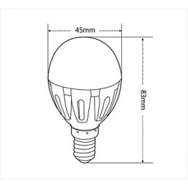 3W E14 LED Globe Bulbs G45 18 SMD 2835 300lm lm Warm White / Cool White Decorative AC 220-240 V