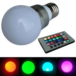 Globe Bulbs , E26/E27 3 W 1 High Power LED LM RGB V