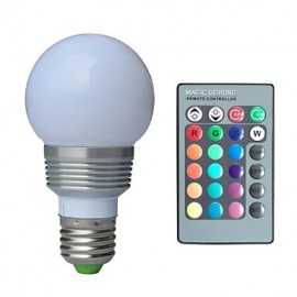 Globe Bulbs , E26/E27 3 W 1 High Power LED LM RGB V