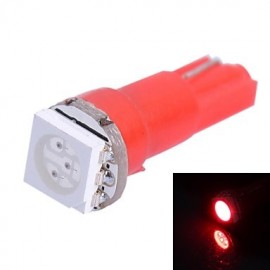 T5 0.25W 14LM 1x5050SMD LED Red Light for Car Indicate Light Lamp (DC 12V)