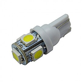 2pcs T10 1W 5X5050SMD 70-90LM 6000-6500K Cool White LED Car Light (DC 12V)