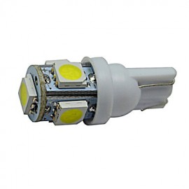 2pcs T10 1W 5X5050SMD 70-90LM 6000-6500K Cool White LED Car Light (DC 12V)