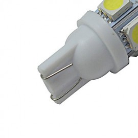 2pcs T10 1W 5X5050SMD 70-90LM 6000-6500K Cool White LED Car Light (DC 12V)