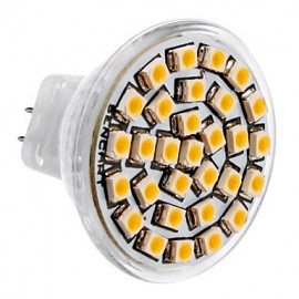 MR11 1.5W 30x3528SMD 150-180LM 3000-3500K Warm White Light LED Spot Bulb (DC 12V)