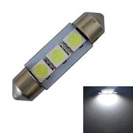 Festoon 36mm 1W 3x5050SMD 60LM 6000-6500K Cool White Reading Light LED Car Light (DC 12V)