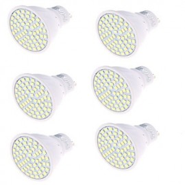 6PCS GU10 5W Warm White/White 3000K /6000K 450lm 80-SMD2835 LED Spotlight(AC220V)