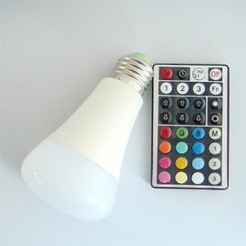 1 pcs E26/E27 9W High Power LED 550LM RGB A60 32Keys Remote-Controlled / Decorative Globe Bulbs AC 100-240V