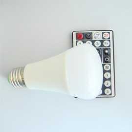 1 pcs E26/E27 9W High Power LED 550LM RGB A60 32Keys Remote-Controlled / Decorative Globe Bulbs AC 100-240V