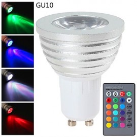 3W E14 / GU10 / E26/E27 LED Spotlight 1 High Power LED 270 lm RGB Dimmable / Remote-Controlled AC 85-265 V 1 pcs