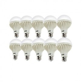 10PCS E27 12W 18*SMD5630 900LM 3000K/6000 Warm White/Cool White Light LED Globe Bulbs (AC 220V)