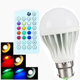 1 pcs E26/E27/B22 9W 700LM Color Temperature Adjustable RGBW A60 Remote-Controlled/Music-Controlled LED Globe Bulb