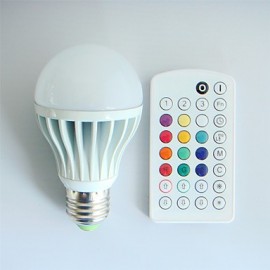 1 pcs E26/E27/B22 9W 700LM Color Temperature Adjustable RGBW A60 Remote-Controlled/Music-Controlled LED Globe Bulb