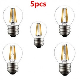 5pcs G45 4W E27 400LM 360 Degree Warm/Cool White Color Edison Filament Light LED Filament Lamp (AC220V)