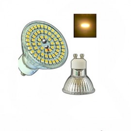 1 pcs GU10 4W 60SMD3528 400 LM Warm White Dimmable/Decorative Spot Lights AC85-265V