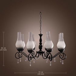 Max 60W Traditional/Classic Candle Style Painting Chandeliers Living Room / Bedroom / Dining Room