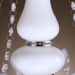 Elegant Crystal Chandelier with 5 Lights in White