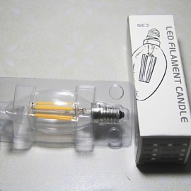 1 pcs SML E14 / E12 4 / 6 W 6 COB 600 LM Warm White / Cool White C35 Dimmable Candle Bulbs AC 220-240 / AC 110-130 V