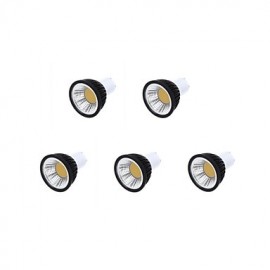 5W GU10 LED Spotlight MR16 1 COB 450 lm Warm White / Cool White / Natural White Dimmable AC 220-240 V 5 pcs