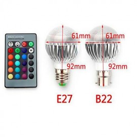 5W E14 / E26/E27 / B22 LED Smart Bulbs G60 1 SMD 5050 680 lm RGB Dimmable / Remote-Controlled / Decorative V 1 pcs