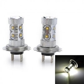 High Power H7/H3/H1/H4/H11 50W 3000LM Cool White Light 10-Cree LED Car Fog/Head Light(12V/2pcs)