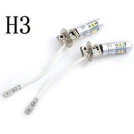 High Power H7/H3/H1/H4/H11 50W 3000LM Cool White Light 10-Cree LED Car Fog/Head Light(12V/2pcs)