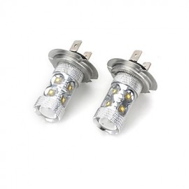 High Power H7/H3/H1/H4/H11 50W 3000LM Cool White Light 10-Cree LED Car Fog/Head Light(12V/2pcs)