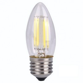 E27 4W 380LM 3000-3500K LED Tungsten Core Warm Light Candle Light(AC 220-240V)